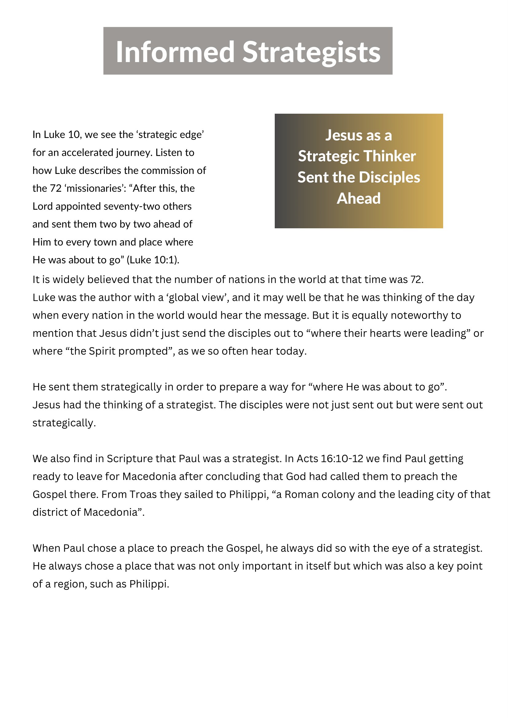 Becoming an Informed Strategist for Christ-3